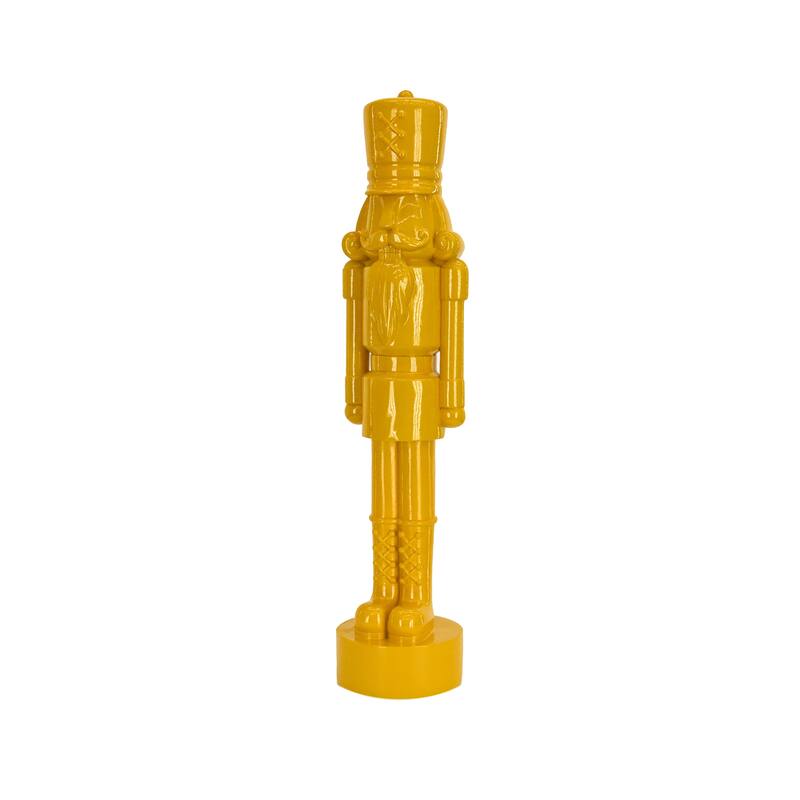 National Tree Company 18 in. HGTV Home Collection Resin Christmas Themed Nut Cracker, Yellow - 12 in - Yellow