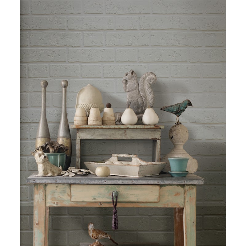 Brewster Bridgers Paintable Brick Wallpaper - 20.5in x 396in x 0.025in