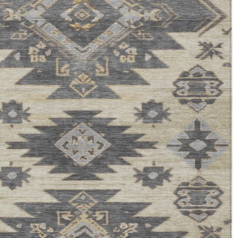 HomeRoots Tribal Transitional Rectangle Outdoor Rug