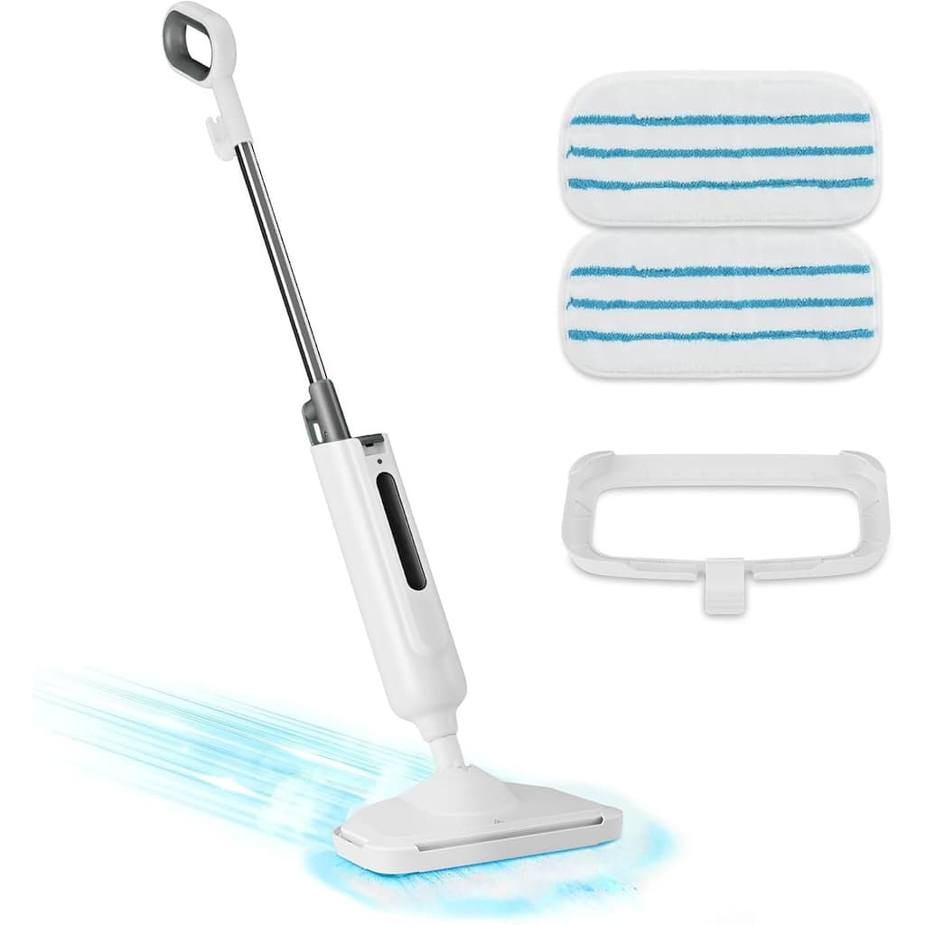 Steam Mop for Floor Cleaning, Lightweight Floor Steamer for Hardwood, Tile, Laminate, and Carpet, Includes 2 Washable Pads