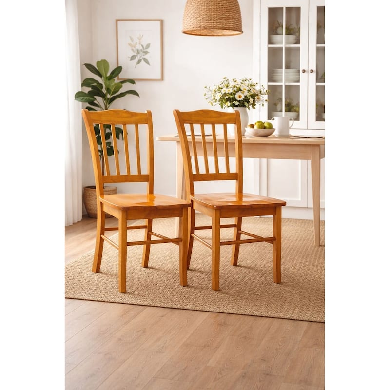 Shaker Side Dining Chairs (Set of 2) - Natural Oak