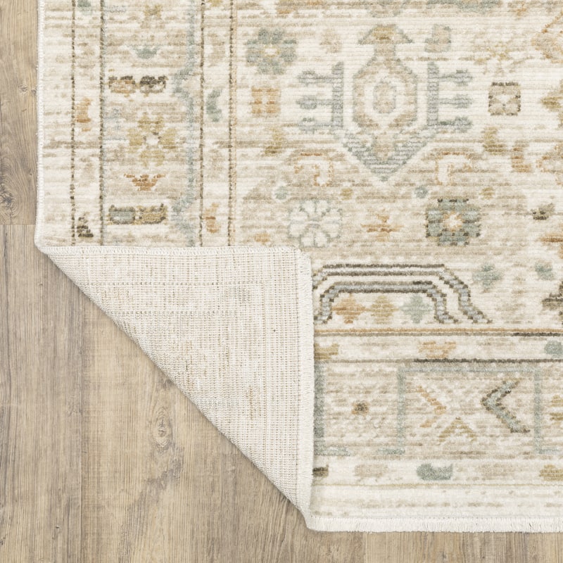 Style Haven Lucia Vintage Tribal Medallion Pale Blue/Beige Area Rug