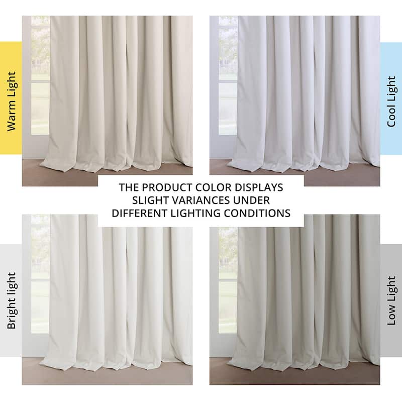 Exclusive Fabrics French Pleat Heritage Plush Velvet Room Darkening Curtains For Bedroom & Living Room Curtains (1 Panel)