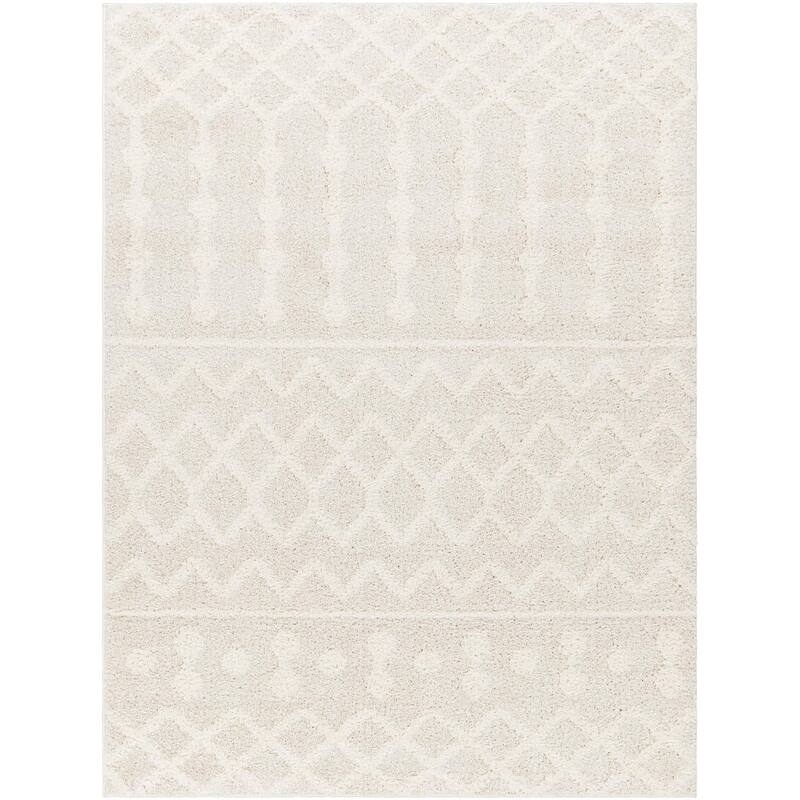 Livabliss Rodos Moroccan Diamond Plush Area Rug