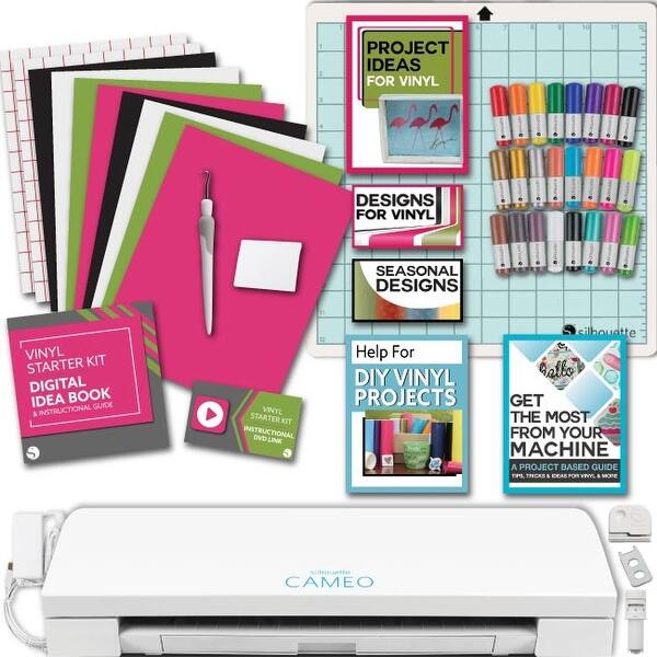 Shop Silhouette Cameo 3 Bundle Vinyl Starter Kit Sketch Pens