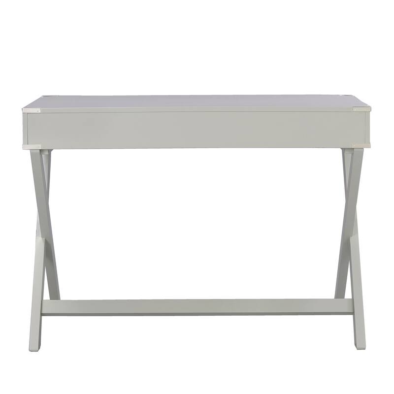 Kenton X Base Wood Accent Campaign Writing Desk iNSPIRE Q Modern