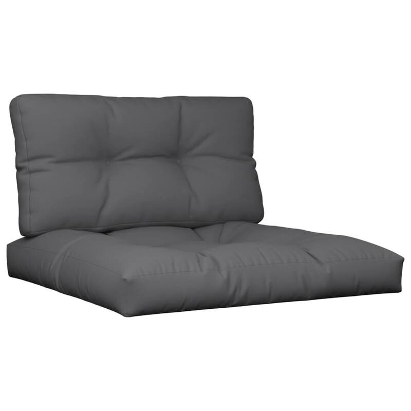 vidaXL Pallet Cushion Anthracite 100% Polyester Large - 31.5 x 31.5 x 4.7 in