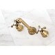 preview thumbnail 6 of 13, French Country 3-Hole Wall Mount Roman Tub Faucet