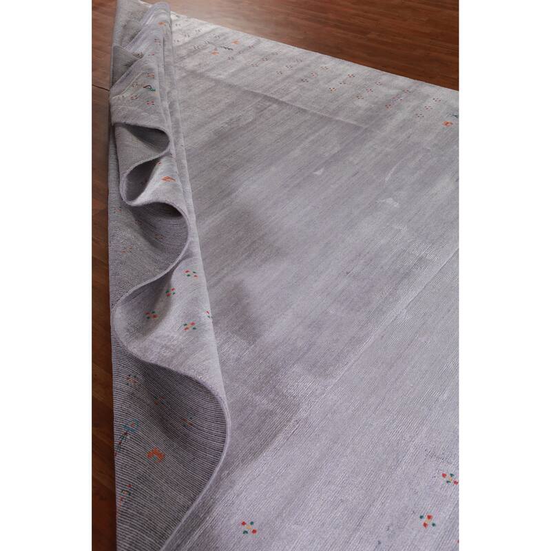 Hand Knotted Oriental 100% Wool Carpet Tribal Tribal Purples Gabbeh Area Rug - 12' 4'' X 9' 2''