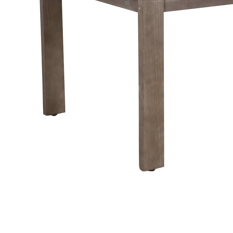 Neji 87 Inch Dining Table, Burnt Brown Eucalyptus Wood Frame, Plank Top