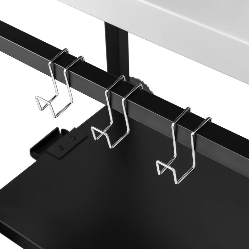 Royal Gourmet Double Shelf Movable Dining Cart Work Table with Handle