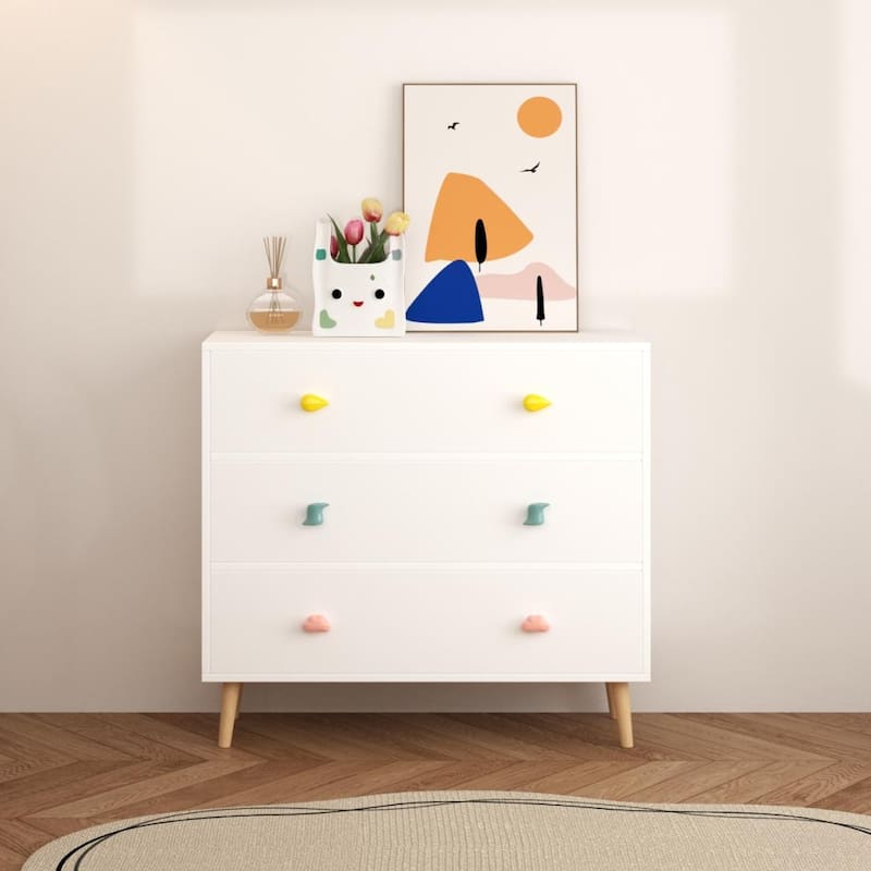 3-Drawer Kids Dresser and Nightstand: Multi-Purpose Storage Cabinet for Nursery, Toddler Room, Bedroom, and Living Room