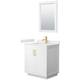 Option White / White Quartz Top / Brushed Gold Hardware