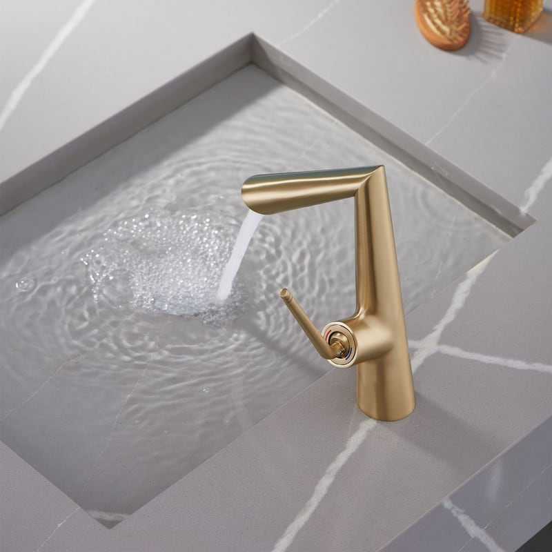 Rbrohant Single Handle Single Hole Bathroom Sink Faucet
