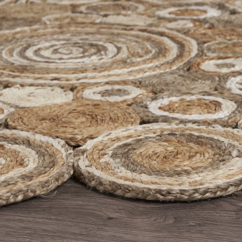 Sevita Braided Organic Jute Circle Area Rug