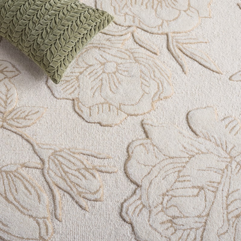 SAFAVIEH Handmade Glamour Arsenia Floral Wool Rug