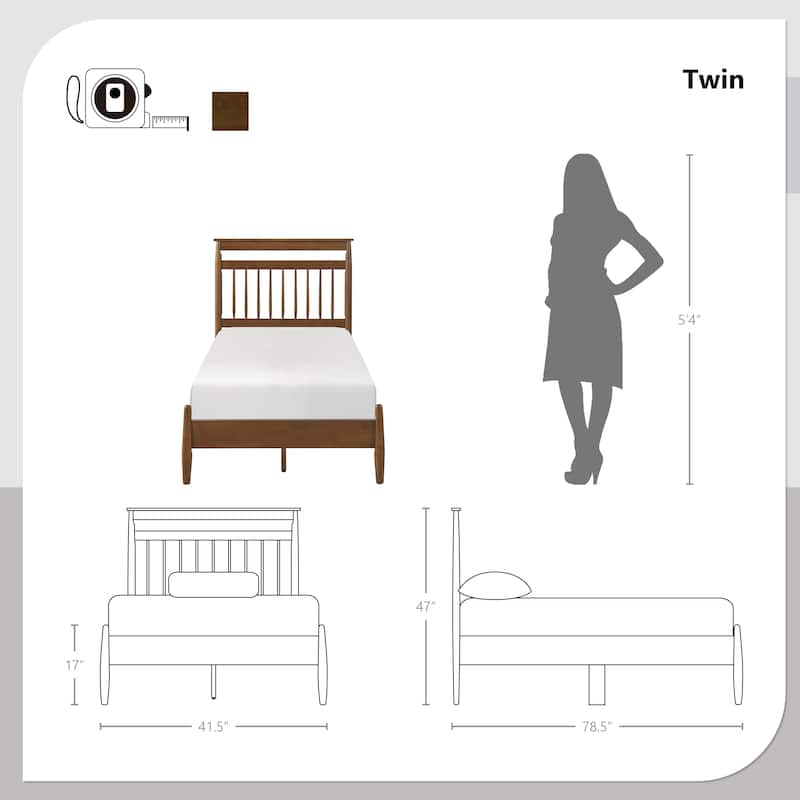 Mandel Platform Bed, Twin