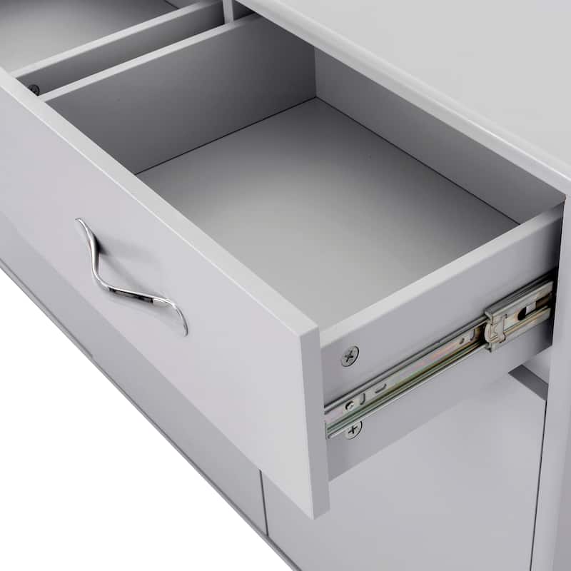 Three Doors Side Table Modern sideboard , Metal handles & Legs and Kitchen Cabinet