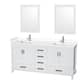 Option White / White Cultured Marble Top / Brushed Chrome