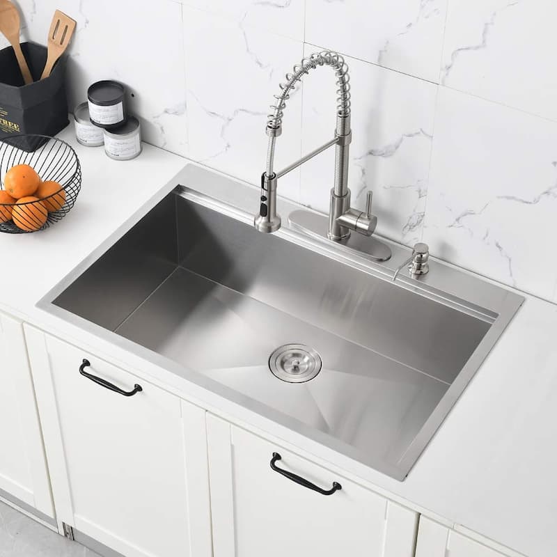 Proox 33"L X 22"W Stainless Steel Drop-in Kitchen Sink Single Bowl