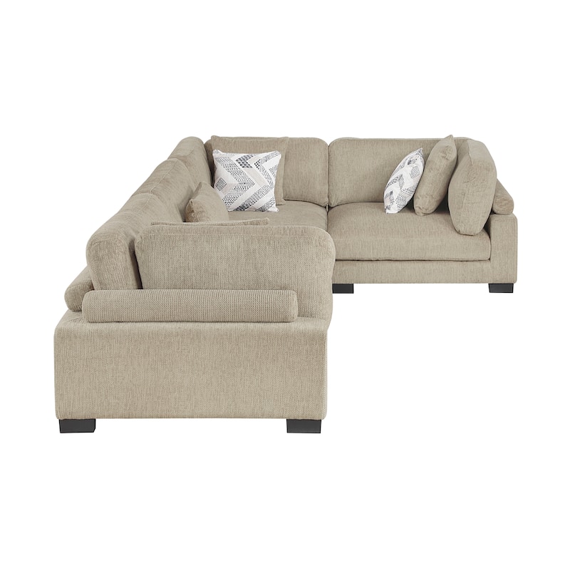 Abbeville Microfiber 4-Piece Modular Sectional