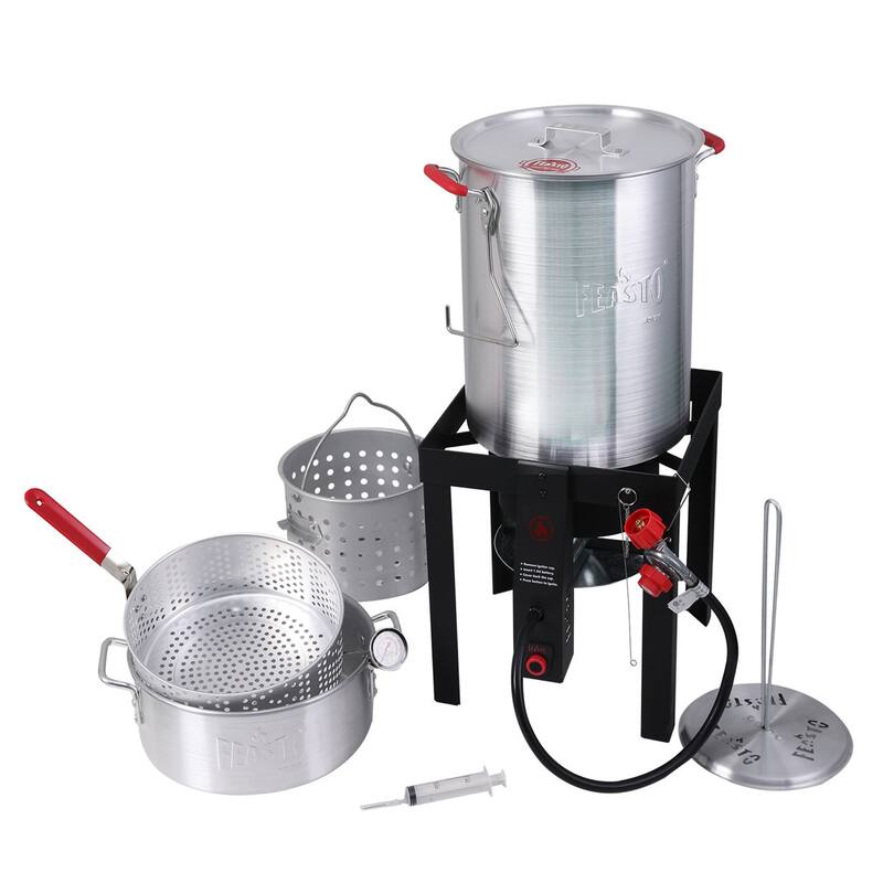 FEASTO 30 QT Turkey Fryer and 10 QT Fish Fryer Set