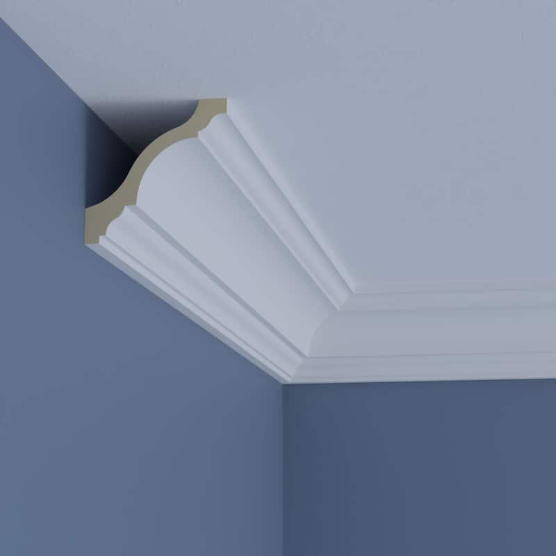 4"H x 4"P x 6 5/8"F x 96"L Austin Crown Moulding - 1-Pack