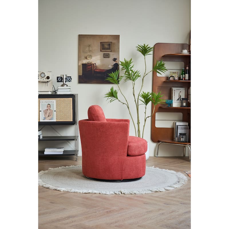 29.5" Polyester Swivel Arm Chair