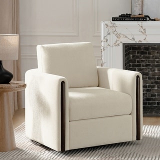 HULALA HOME Taresa Modern Barrel-Shaped Rotatable chair