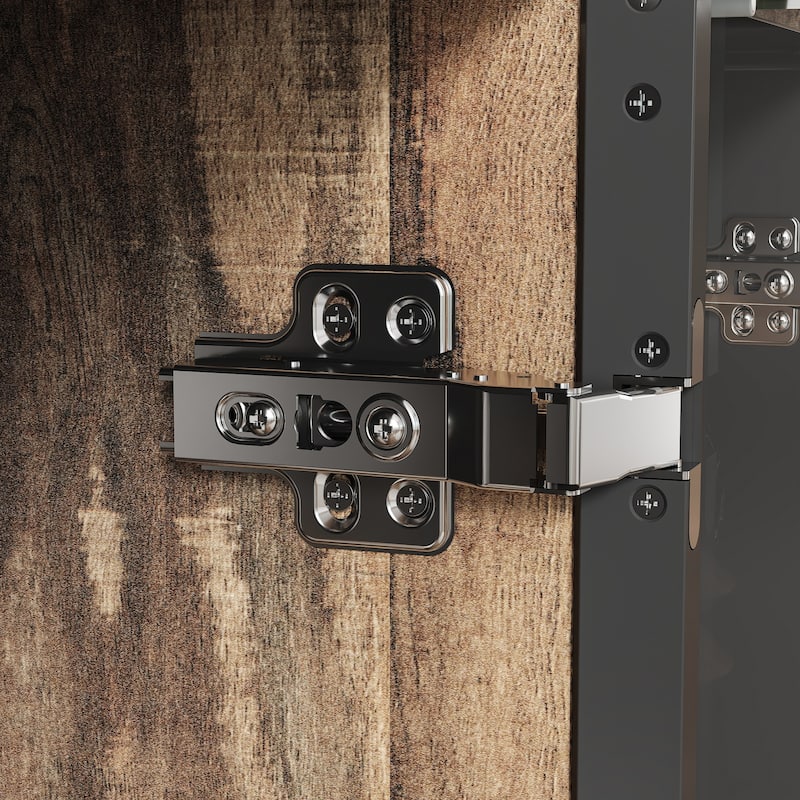 Sideboard Bookshelves Cabinet with LED Light,Glass Doors 47.2” Storage Display Cabinet - 47.2"W