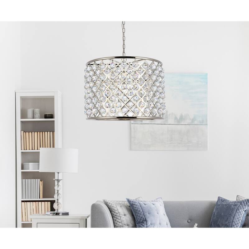 Royce Edge 8-Light Polished Nickel Chandelier