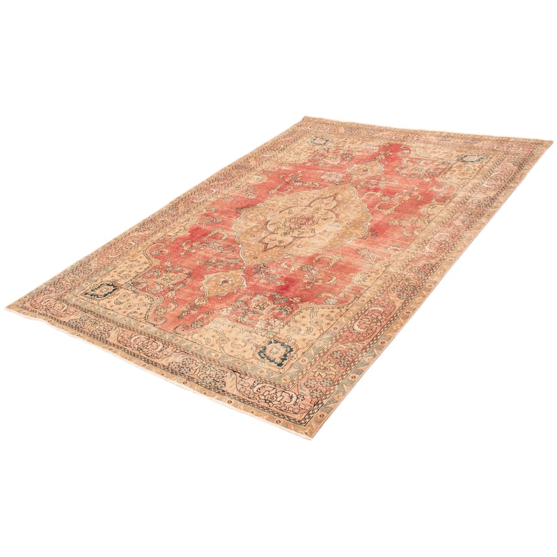 ECARPETGALLERY Hand-knotted Antalya Vintage Red Wool Rug - 7'11 x 11'5