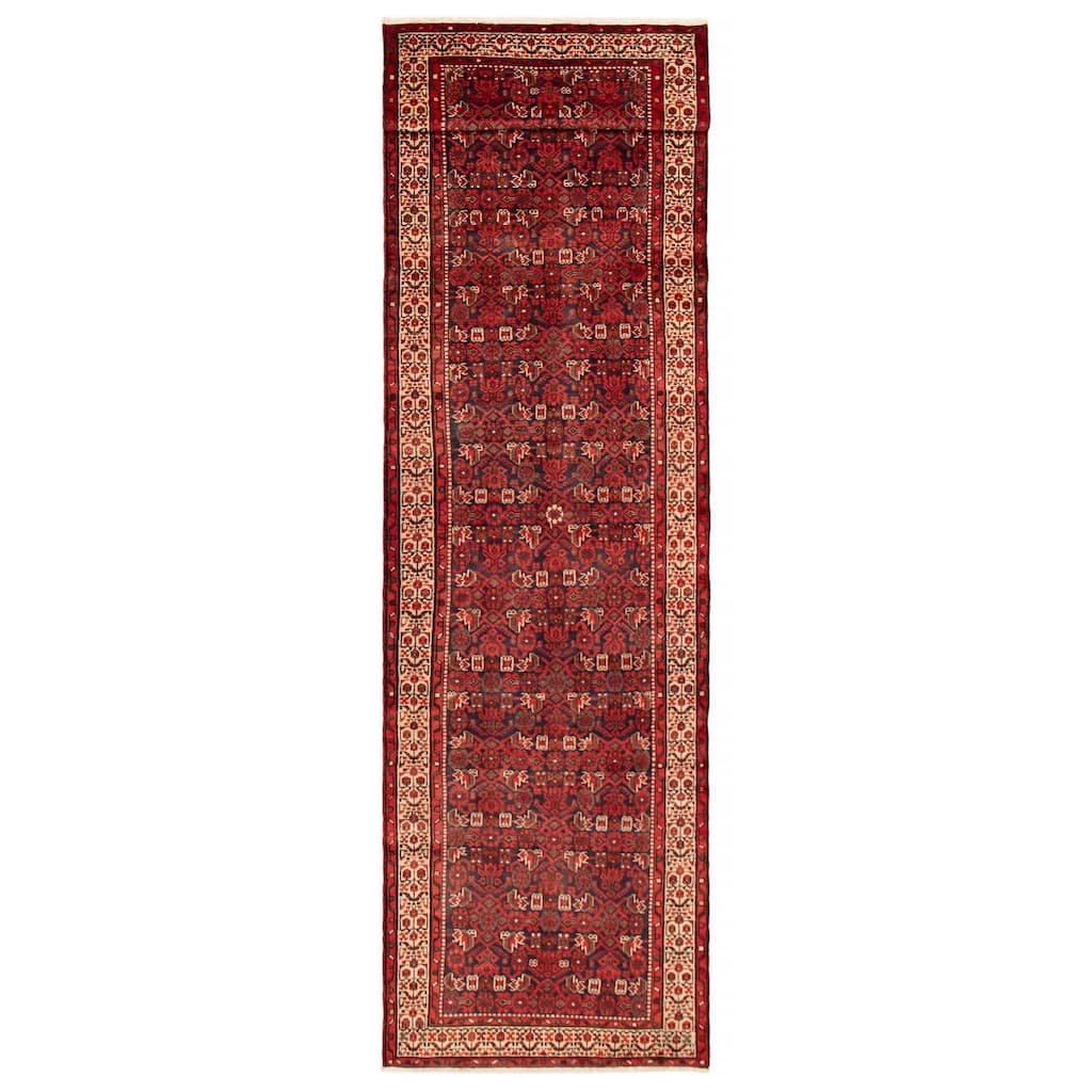 ECARPETGALLERY Hand-knotted Andelz Red Wool Rug - 3'7 x 13'4