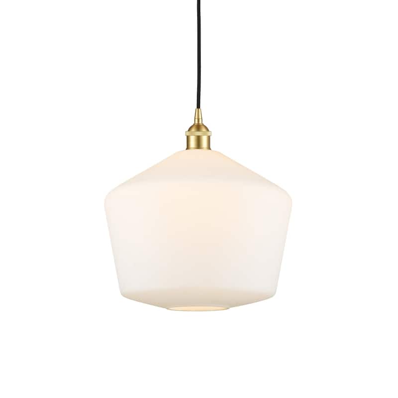 Innovations Lighting 616-1P-14-12 Cindyrella Pendant Cindyrella 12" - Satin Gold / Cased Matte White