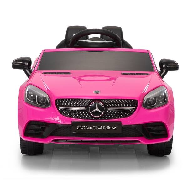 slide 2 of 9, 12V Kids SLC300 Electric Ride-On Car - Battery Powered with LED Lights and Horn for Children Ages 3-6 Pink