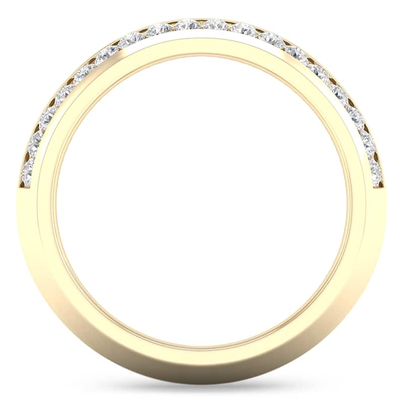 IGI Certified 7/8ct TDW Diamond Wedding Band in 14k Yellow Gold for Men