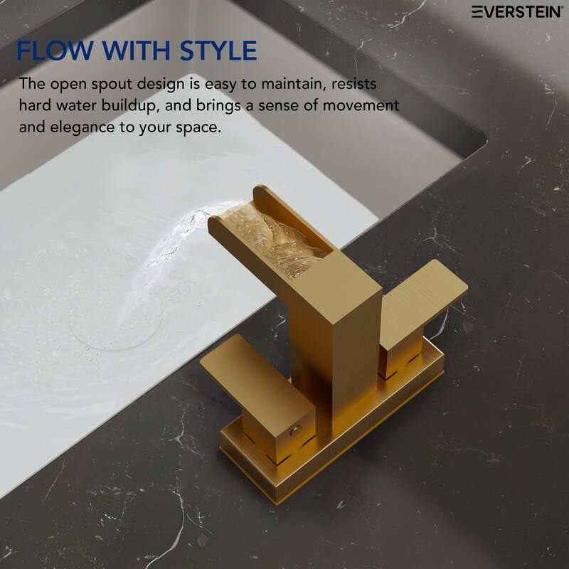 Centerset Bathroom Faucet 2-Handle, 4 Inch Bathroom Sink Faucet with Drain Assembly