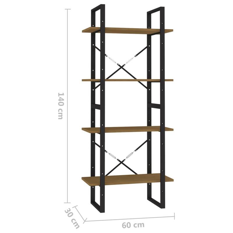 vidaXL Bookshelf Book Cabinet Shelving Unit for Living Room Engineered Wood