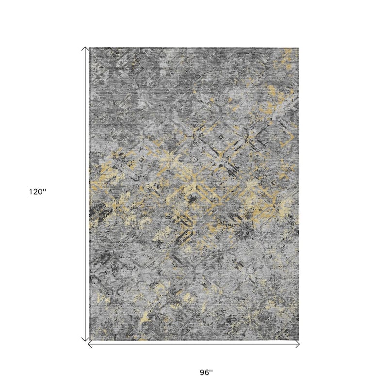 HomeRoots Geometric Transitional Rectangle Outdoor Rug