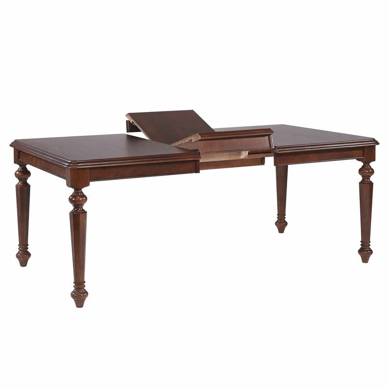 Extendable Dining Set - 5 Piece Rectangular Table with Butterfly Leaf - Seats 8