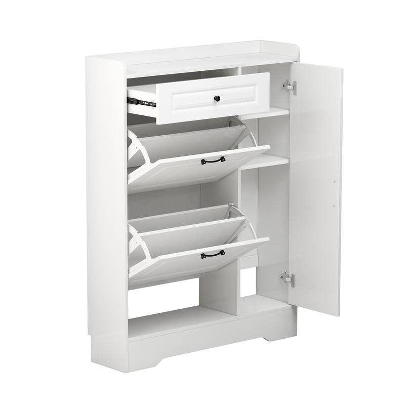 Kerrogee Shoe Cabinet w/ Drawers for Up to 18 Pairs (Can Fit Boots )