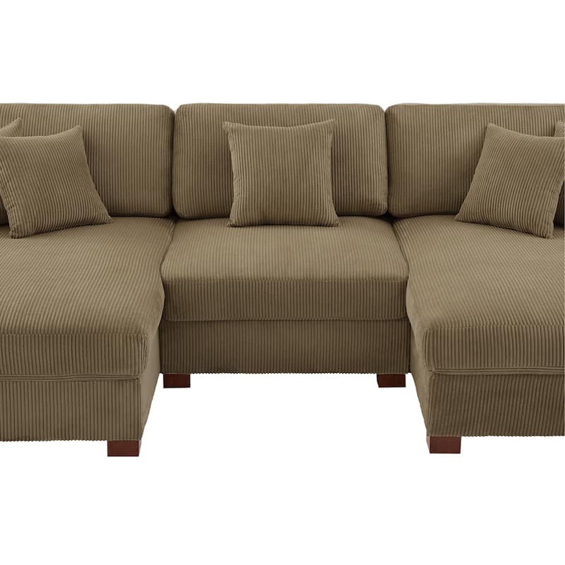 Modern Oversized Modular Sectional Sofa Set With Pillows