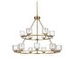 preview thumbnail 16 of 28, Colton Two-Tier Chandelier Satin Gold - 36"