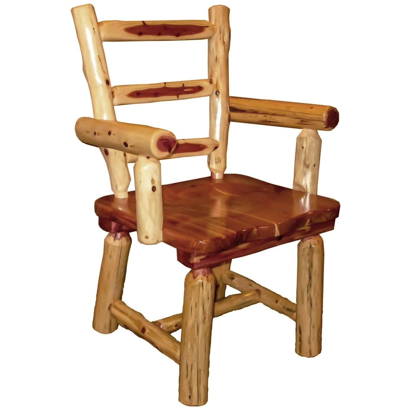 Red Cedar Log Set of 2 Captain s Dining Chairs Bed Bath Beyond