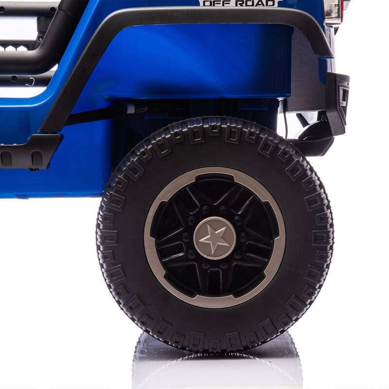 24V Electric Ride-On Truck for Kids, Two-Seater, Parental Remote Control, MP3, Bluetooth, Ages 3+