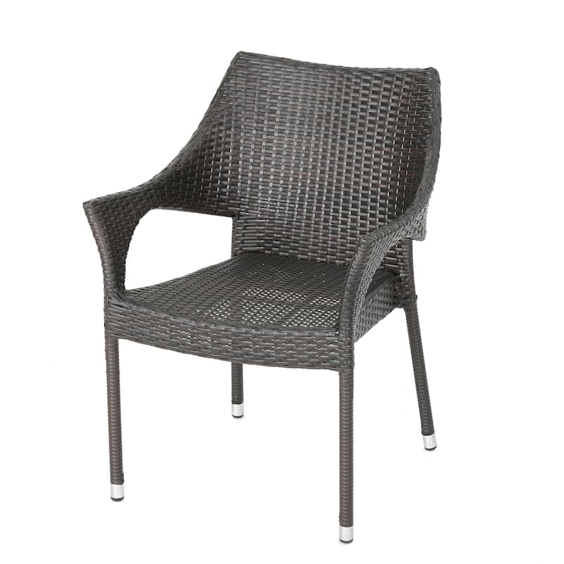 Bryant Outdoor 3 Piece Acacia Wood and Wicker Bistro Set by Christopher Knight Home