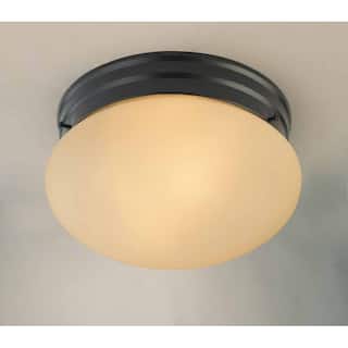 Volume Lighting 2 Light 9" Flush Mount Ceiling Fixture with Sepia