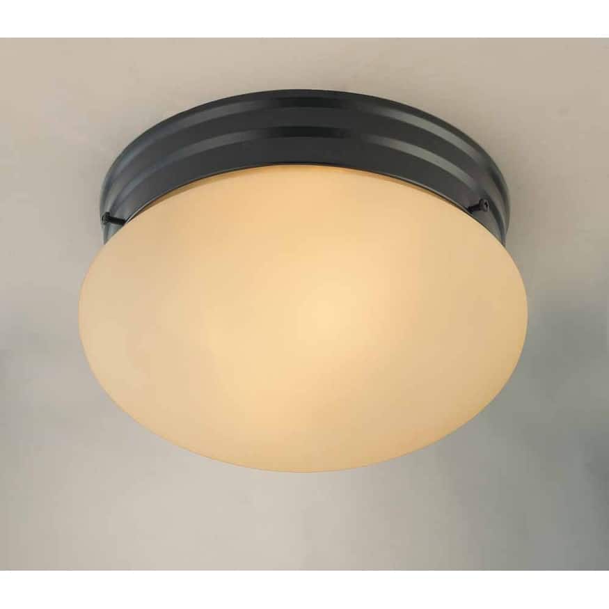 Volume Lighting 2 Light 9" Flush Mount Ceiling Fixture with Sepia