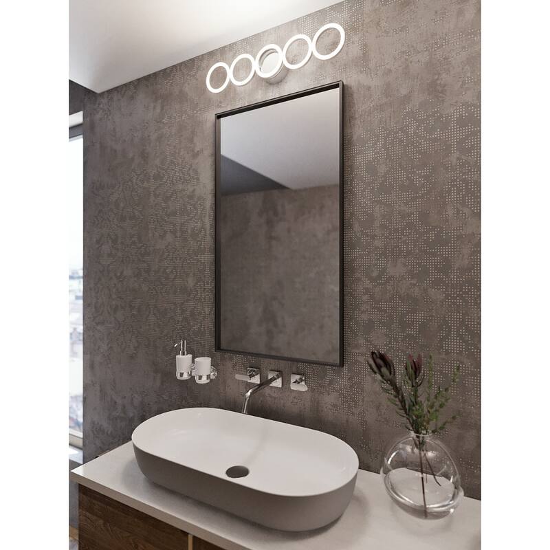 Glo 24" LED Vanity Light - 3000K - 24"L x 2.5"Ext x 4.75"H - Satin Nickel