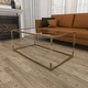 preview thumbnail 9 of 14, Gold Metal Living Room Coffee Table with Clear Glass Top and Acrylic Legs